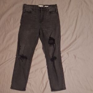 Black Skinny Distressed Jeans